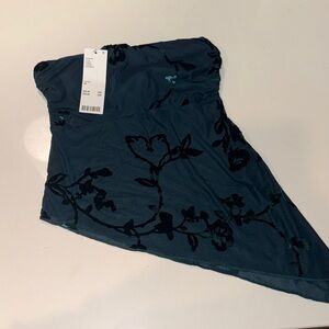 Urban Outfitters Blue Floral Tube Top
